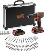 BLACK+DECKER BDCD18BAFC-QW Accuboormachine kit - 18V - 80, Doe-het-zelf en Verbouw, Verzenden, Zo goed als nieuw