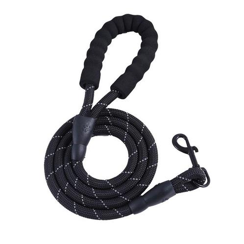 Hondenriem 200cm 2 Meter - Extra Sterk - Zwart - Hond Riem, Verzamelen, Overige Verzamelen, Verzenden