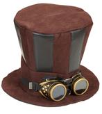 Hoed Steampunk Hoog Met Bril, Hobby en Vrije tijd, Verzenden, Nieuw