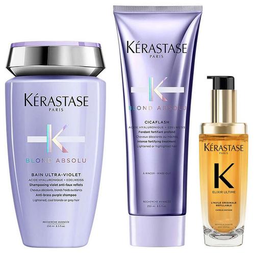 Kérastase  Blond Absolu Shampoo + Conditioner + Elixir, Sieraden, Tassen en Uiterlijk, Uiterlijk | Haarverzorging, Nieuw, Verzenden