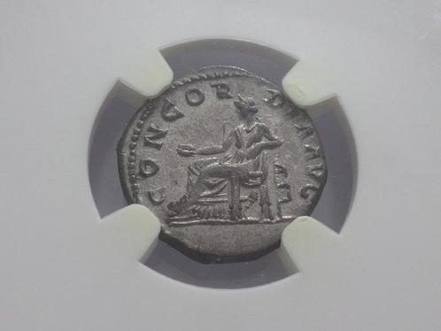 Romeinse Rijk. NGC AU 5/5 - 3/5 Sabina, AD 128 (?)-136/7 AR., Postzegels en Munten, Munten | Europa | Niet-Euromunten