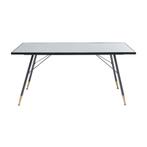 *WOONWINKEL* Kare Design Gomera Zwarte Eettafel Met Ribbelgl, Huis en Inrichting, Tafels | Eettafels, Verzenden, Nieuw