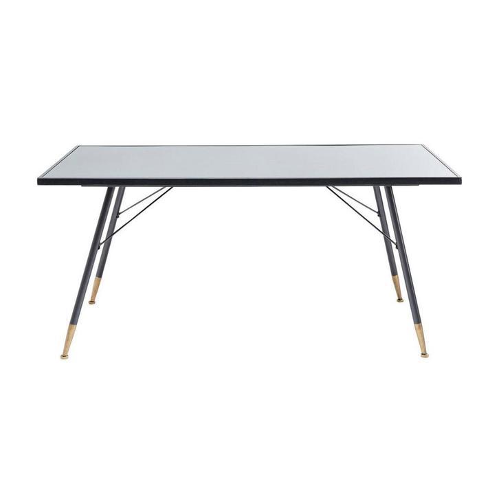 *WOONWINKEL* Kare Design Gomera Zwarte Eettafel Met Ribbelgl, Huis en Inrichting, Tafels | Eettafels, Nieuw, Verzenden