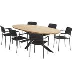 Bora Prado dining tuinset 240x115xH75 cm 7 delig antraciet, Tuin en Terras, Tuinsets en Loungesets, Ophalen of Verzenden, Nieuw