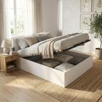 Modern Bed 120x200 | Hout | Gratis Verzending | Laatste!, Verstelbaar, Wit, Nieuw, Ophalen of Verzenden
