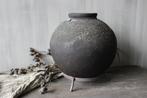 Hoffz Interior stenen ronde kruik op standaard 43x35cm, Ophalen of Verzenden, Nieuw