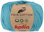 Katia Fair Cotton - 16 turquoise - Biologisch Katoengaren, Hobby en Vrije tijd, Breien en Haken, Ophalen of Verzenden, Nieuw
