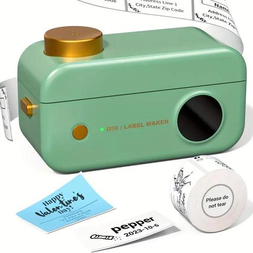Labelprinter groene phomemo d50 labelmaker 20-24mm incl, Huis en Inrichting, Woonaccessoires | Kunstplanten en Kunstbloemen, Nieuw