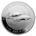 Zilveren munt Frasers Dolphin 2021 1 troy ounce, Verzenden