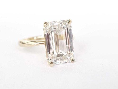 Verlovingsring - 14 karaat Geel goud - 8.01ct. tw. Diamant, Sieraden, Tassen en Uiterlijk, Antieke sieraden