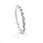 Zilveren anker schakel armband | 19,5 cm (platte cardano), Ophalen of Verzenden, Gebruikt, Overige kleuren, Goud