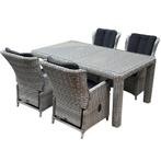 Darwin Bergamo dining tuinset 180x100xH75 cm wit verstelbaar, Ophalen of Verzenden, Nieuw, Wicker