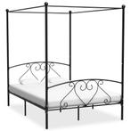 vidaXL Hemelbedframe metaal zwart 160x200 cm, Huis en Inrichting, Slaapkamer | Bedden, Verzenden, Zwart, 200 cm, Metaal