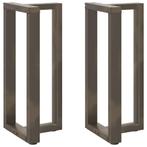vidaXL Bartafelpoten 2 st T-vormig 50x35x(90-91) cm staal, Huis en Inrichting, Tafelonderdelen, Verzenden, Nieuw