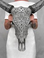 Geen minimumprijs - Grijze koeienschedel met Boheemse