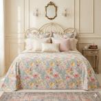 BA166 - Floraal dekbedovertrek - met omgeslagen randen –