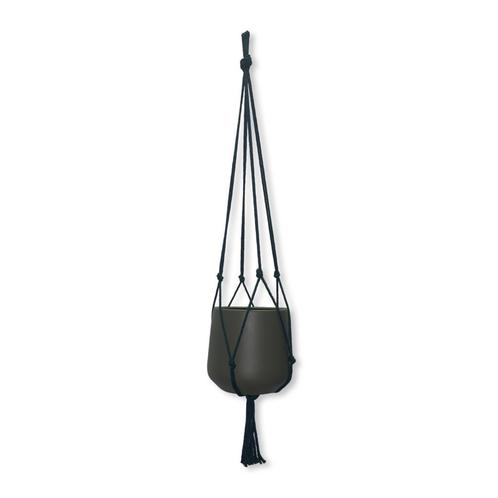 Minimalistische Plantenhanger - Donkergroen - Katoen -, Huis en Inrichting, Woonaccessoires | Overige, Nieuw, Ophalen of Verzenden