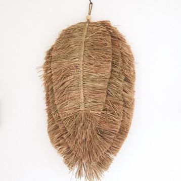 Stijlvol boho vloerkleed van natuurlijk zeegras met speelse beschikbaar voor biedingen