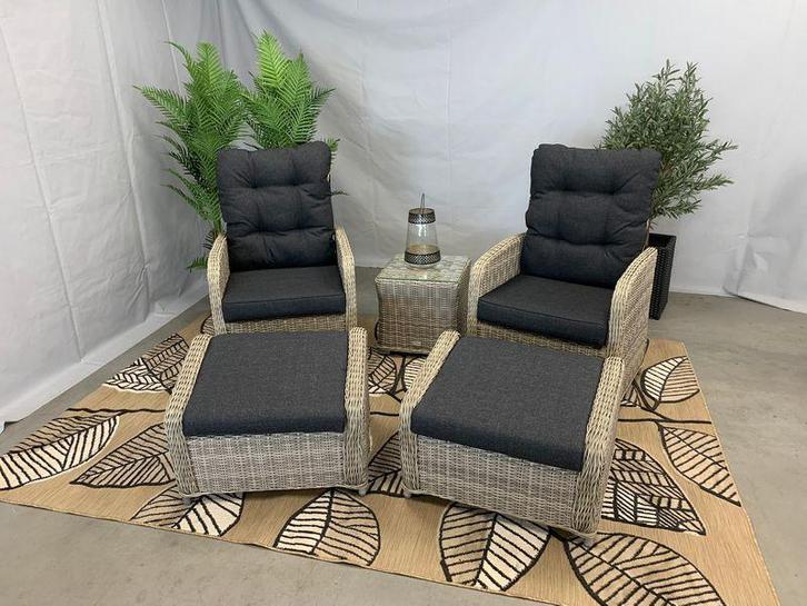 Te Velde tuinmeubelen nola 5 delige lounge set, Tuin en Terras, Tuinsets en Loungesets, Loungeset, Stoel, Nieuw, Wicker