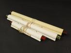 Hangscrolls set van 3 – Calligrafie van Waka-poëzie met, Antiek en Kunst