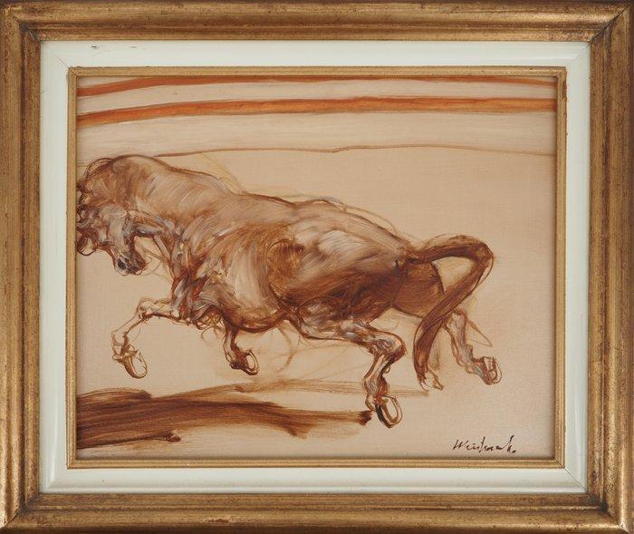 Claude Weisbuch (1927-2014) - Cheval bondissant, Antiek en Kunst, Kunst | Schilderijen | Klassiek