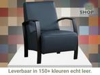 Leren fauteuil Glory - Toledo Marine (blauw), Huis en Inrichting, Fauteuils, Nieuw, Ophalen of Verzenden, 50 tot 75 cm, Industrieel, Modern