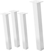 Tafelpoten - Metaal - Set van 4 - 72 cm - Wit - ML-Design, Huis en Inrichting, Verzenden, Zo goed als nieuw
