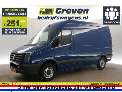 Volkswagen Crafter 28 2.0 TDI L2H2 Airco Cruise 3Pers €251pm, Auto's, Bestelauto's, Handgeschakeld, Diesel, Blauw, Volkswagen