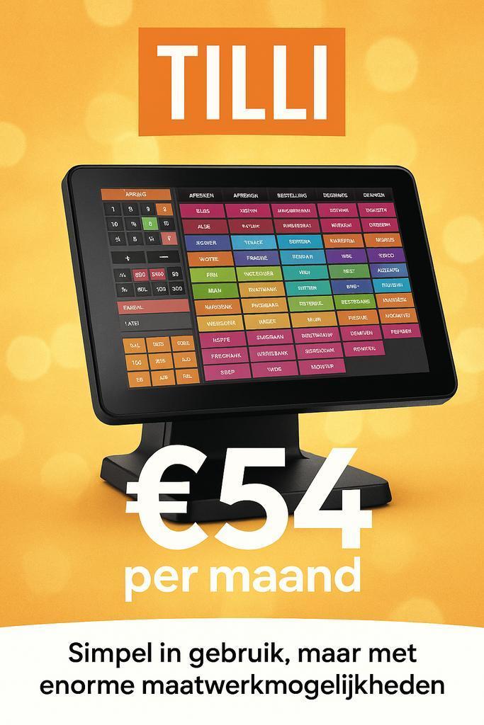 Dé leverancier van Kassa software op een tablet €54,- p.mnd, Zakelijke goederen, Kantoor en Winkelinrichting | Kassa's en Betaalsystemen