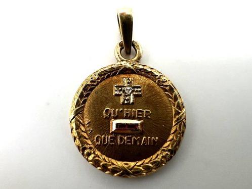 Zonder Minimumprijs - A. Augis - Hanger - 18 karaat Geel, Sieraden, Tassen en Uiterlijk, Antieke sieraden