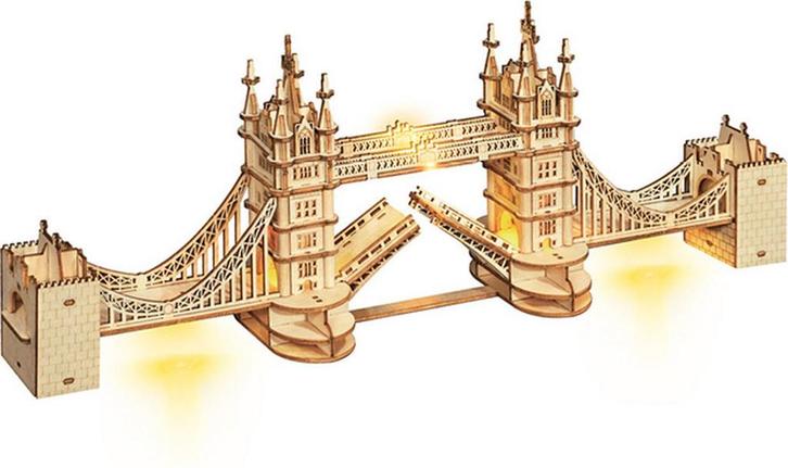 Robotime Tower Bridge Bouwpakket Miniatuurhuis Knutselen, Hobby en Vrije tijd, Modelbouw | Overige, Nieuw, Verzenden
