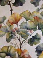 Linnenmix viscose stof met exclusieve Ginkgo in Art, Antiek en Kunst