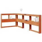 vidaXL Boekenkast Hoofdeinde L-vormig 90 cm grenenhout, Verzenden, Nieuw, Bruin, Hout