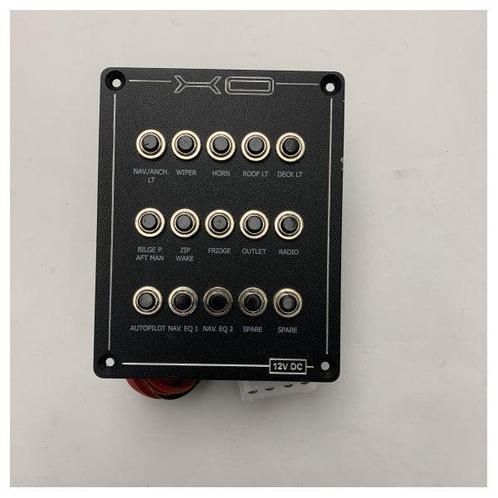 Bieden: XO Marine Grade 12V Aluminum Switch Panel with 12 C, Watersport en Boten, Bootonderdelen, Elektra en Verlichting, Nieuw