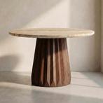 *WOONWINKEL* Ronde Eettafel Travertin Blad, Verzenden, Nieuw