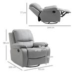 TRUUSK Relaxstoel Draaibare Televisiestoel 135° Kantelbaar M, Huis en Inrichting, Fauteuils, Verzenden, Nieuw