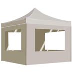 vidaXL Partytent inklapbaar met wanden 3x3 m aluminium crème, Verzenden, Nieuw, Partytent
