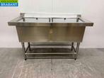 RVS Spoeltafel Vogue CF406 Dubbele spoelbakken 141 cm Horeca, Ophalen of Verzenden, Nieuw zonder verpakking