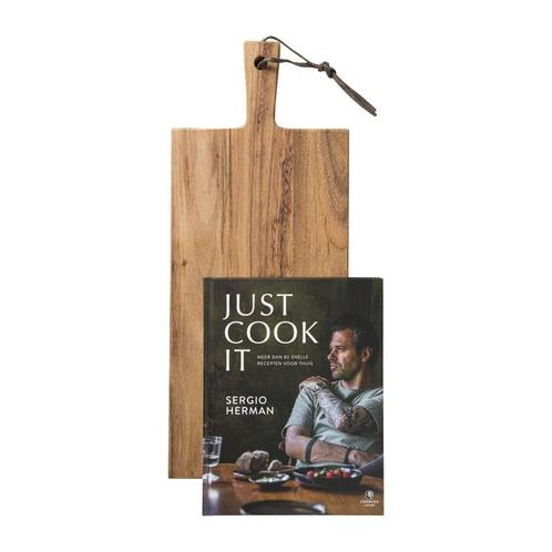 Borrelplank met kookboek - just cook it, Boeken, Kookboeken, Verzenden