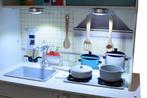 Kinderkeuken grijs met Ledverlichting - inclusief keukeng..., Kinderen en Baby's, Speelgoed | Speelkeukens, Ophalen of Verzenden