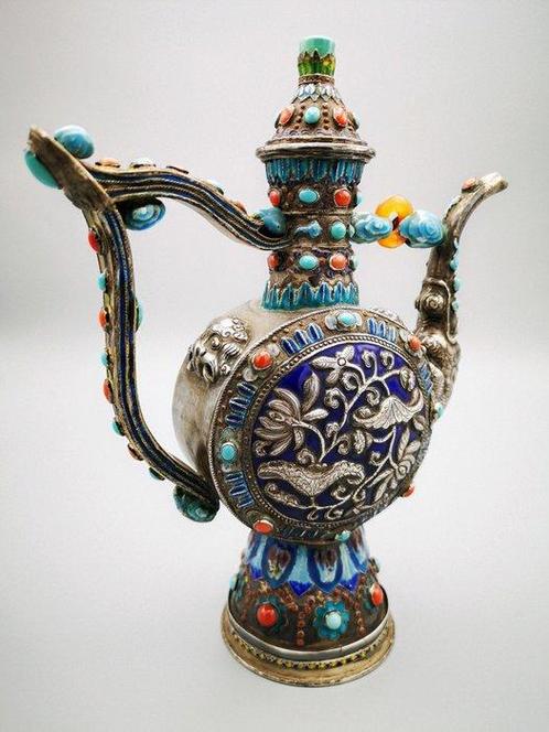 Ceremonieel zilveren antiek scheidsneden - Tibet - Qing, Antiek en Kunst, Antiek | Overige Antiek