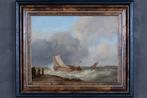 Hermanus Koekkoek (1815–1882), Naar - Hooischip in een