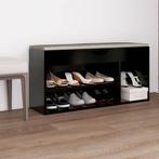 vidaXL Schoenenbank met kussen 104x30x49 cm bewerkt hout, Huis en Inrichting, Kasten | Schoenenrekken, Verzenden, Nieuw