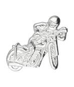 Zilveren Motor off the road speedway met rijder kettingha..., Verzenden, Nieuw