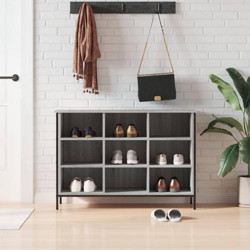 vidaXL Schoenenkast 100x35x70 cm bewerkt hout grijs sonoma, Huis en Inrichting, Kasten | Schoenenrekken, Nieuw, Verzenden
