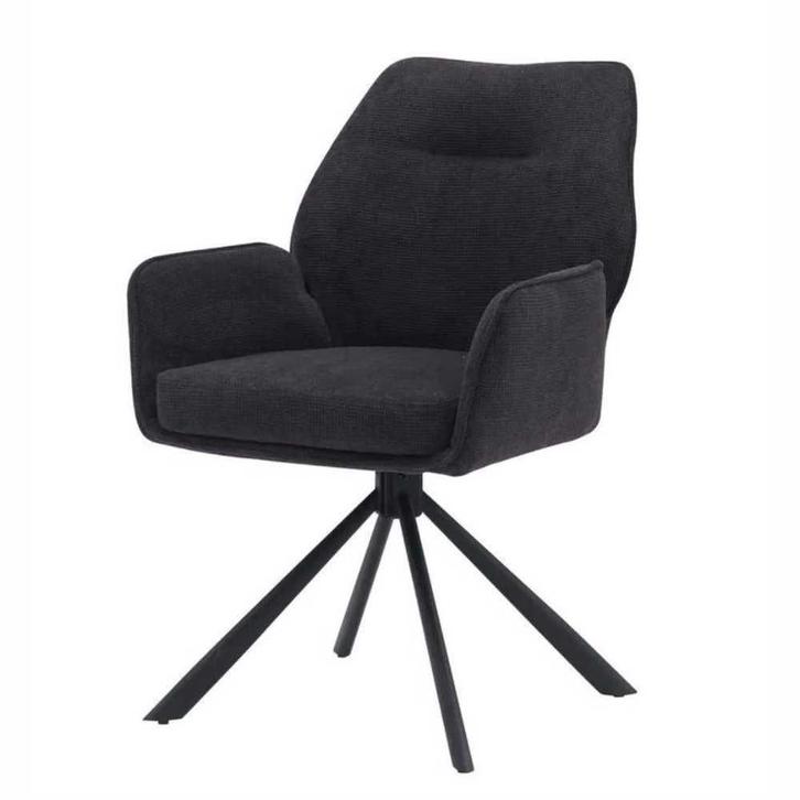 Actie! Eetkamerstoel Toronto | Grey | Van €159,-, Huis en Inrichting, Stoelen, Eén, Grijs, Nieuw, Metaal, Stof, Overige materialen