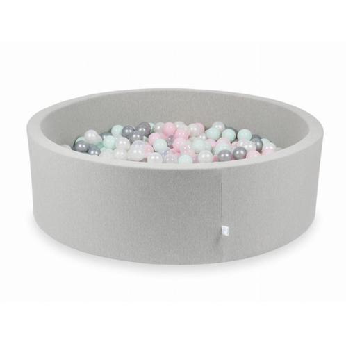 Lichtgrijze ballenbak van katoen met 700 ballen – zachte.., Kinderen en Baby's, Speelgoed | Educatief en Creatief, Nieuw, Ophalen of Verzenden