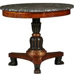 Grote Empire gueridon of bijzettafel met geaderd marmer blad, Antiek en Kunst, Antiek | Meubels | Tafels, Ophalen of Verzenden