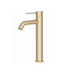 Best-Design Nancy-Nerola Hoge-Wastafelmengkraan Mat-Goud, Ophalen of Verzenden, Nieuw, Kraan