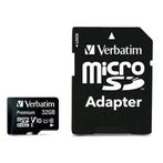 Micro SDHC kaart met adapter | Verbatim | 32 GB, Verzenden, Nieuw, Verbatim